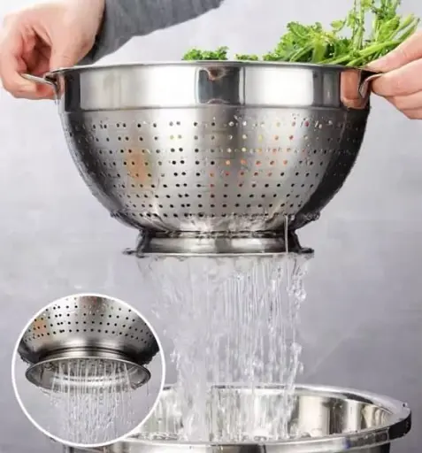 Друшляк-сито Edenberg з двома ручками 20х12 см нержавіюча сталь (EB-18094) - фото 3