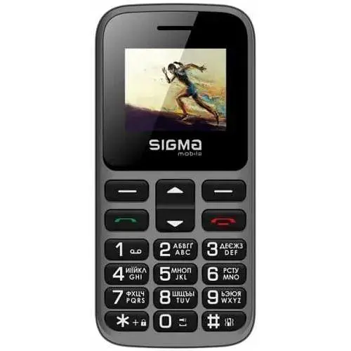 Мобильный телефон Sigma mobile Comfort 50 HIT2020 Grey "бабушкофон", Dual Sim, дисплей 1.77" цветной (128x160), моноблок - фото 1