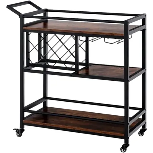 Стеллаж Costway Carrito - кухонная тележка с баром в стиле Loft
