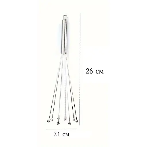 Венчик шариковый из нержавеющей стали 26 см, Kitchen Master Серебристый 87353 - фото 2