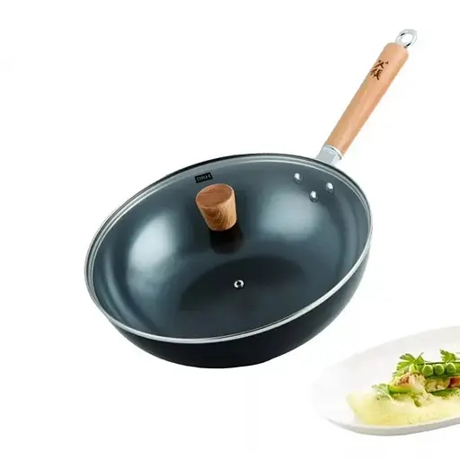 Сковорода WOK Huo hou Fine Iron Wok 32 см (HU0214) - фото 2