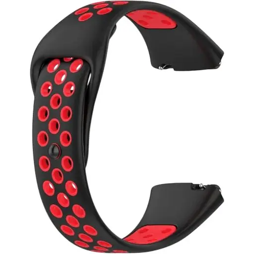 Ремешок DK для Xiaomi Redmi Watch 3 Active / 3 Lite Silicone Sport Band Nike (black / red)