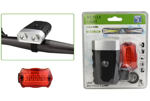 Вело фара із заднім ліхтарем мигалкою RB-B12 велосипедний водонепроникний ліхтар із кріпленням на батарейках - фото 9