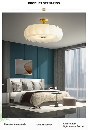 Светодиодная люстра Лилия 5012 (Золотая) - фото 2