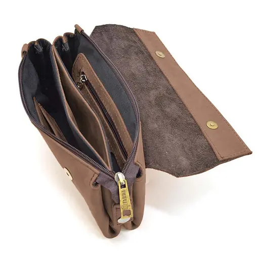 Кожаная мужская сумка TARWA 23.5х14.5х4 см sum0026066 - фото 7