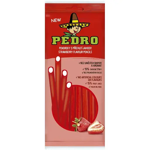 Конфеты Pedro Карандаши Клубника жевательные 80 г (907538) - фото 1