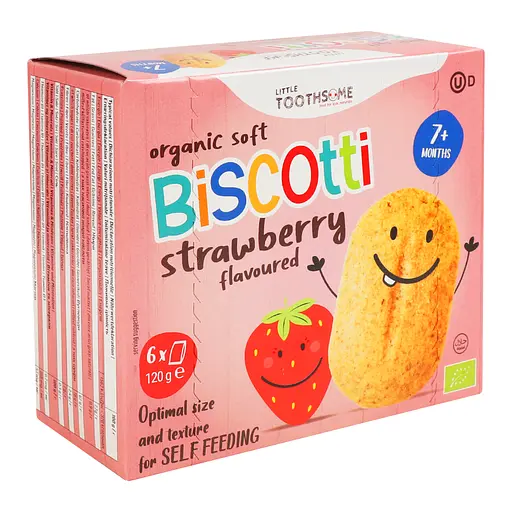 Печенье детское Little Toothsome с клубникой органическое 120 г - фото 2