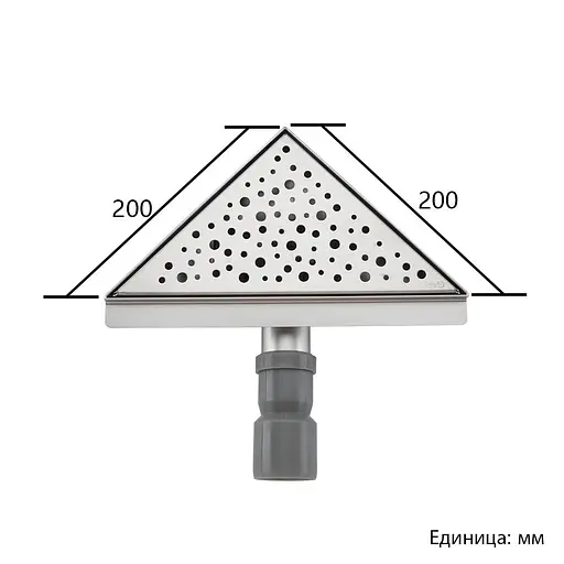 Трап для душа угловой Gappo G82020-1 нержавеющая сталь 200x200 мм - фото 6