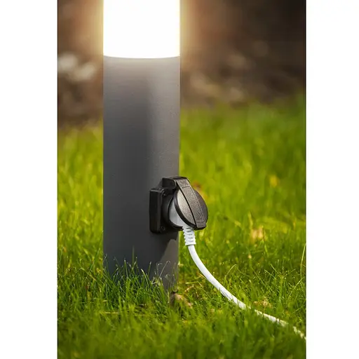 Світильник садовий з розеткою CORTA-P E27 IP44 40 см графіт | Line F | Арт. OS-CORP40G-30 - фото 5