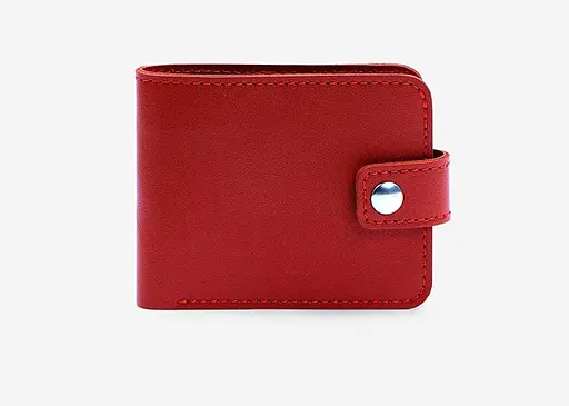 Кожаный портмоне Mini 2.2 красный - фото 1