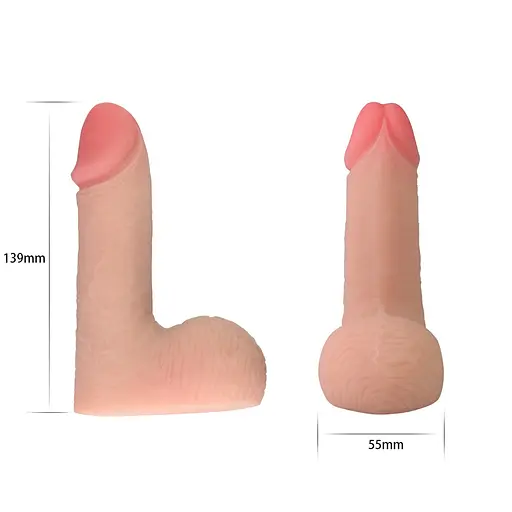 Фалоімітатор Skinlike Soft Dong Limpy Cock 5.5" 14 см тілесний - фото 4