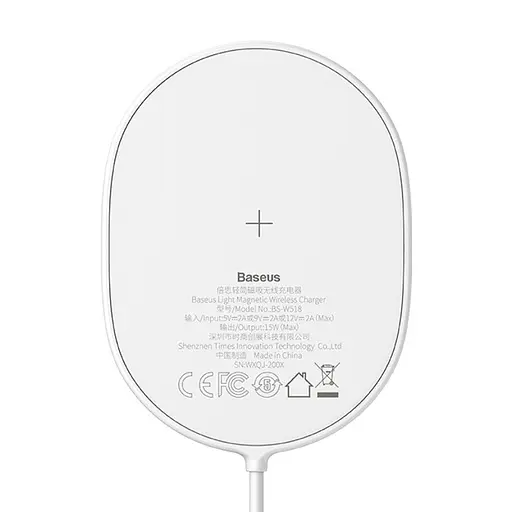 Бездротовий зарядний пристрій Baseus Light Magnetic 15W для iPhone 12 Білий (WXQJ-02) - фото 5