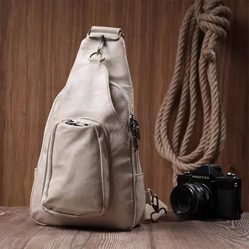 Женская сумка Vintage из экокожи с акцентом на текстильную лямку 18х33х10 см sum0026936 - фото 10