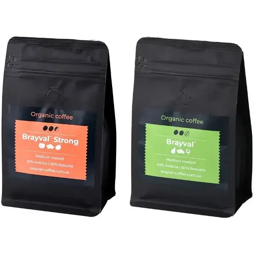 Набор кофе офисный Brayval 2х0.2 кг - фото 1