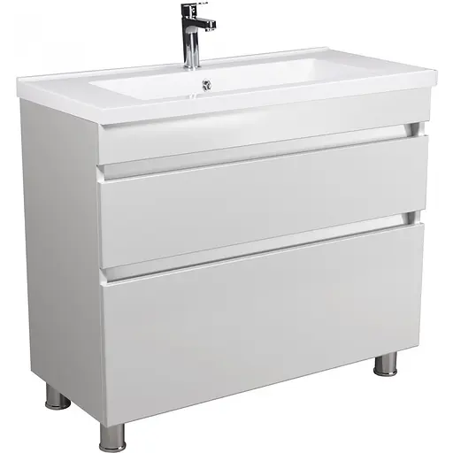 Тумба Мойдодир MoonShine 100 з умивальником Cosmo 100 підлогова Білий - фото 1