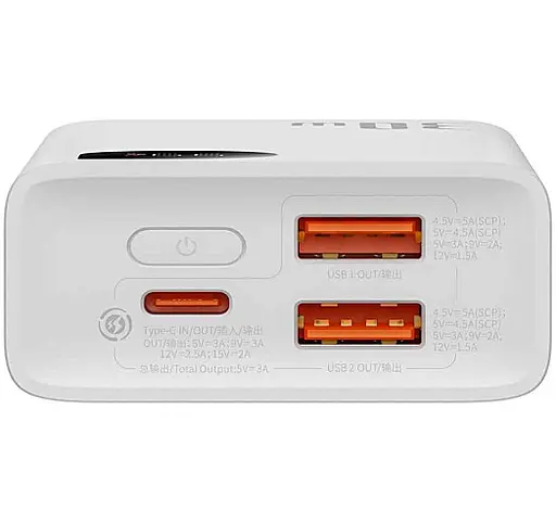 Повербанк Baseus Adaman2 20000 mAh 30WWhite (PPAD050002) - фото 2