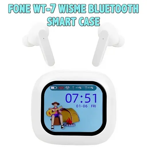 Наушники беспроводные Wisme WT-7 с сенсорным экраном White (17826) - фото 3