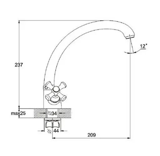 Змішувач для кухні Zegor DTZ4-B827 двохвентильний 30412 - фото 2