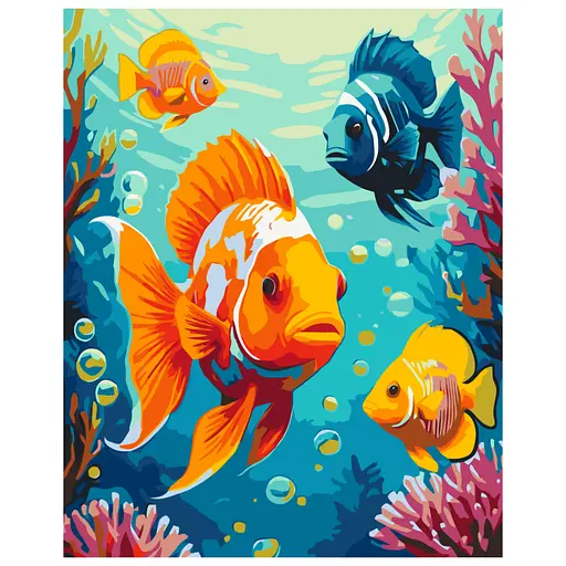 Картина по номерам "Яркие рыбки" Art Craft 11694-AC 40х50 см - фото 1