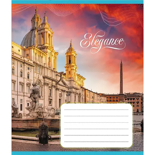 Зошит учнівський "Міста Європи" 024-550207K-5 в клітинку, 24 аркуші