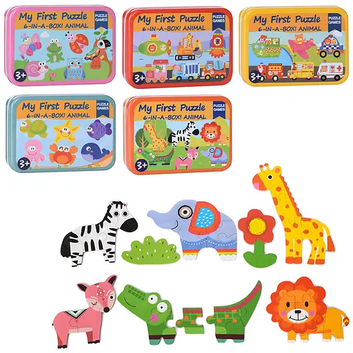 Дерев’яний пазли в пеналі (метал), від 25 деталей, MD1879 (В асортименті) - фото 7