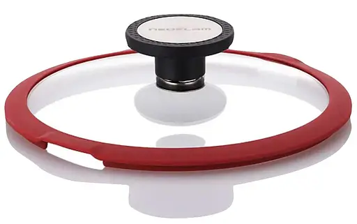 Кастрюля со стеклянной крышкой Neoflam EC-DC-C24I с мраморным покрытием 24 см 4.8 л Черно красный - фото 3