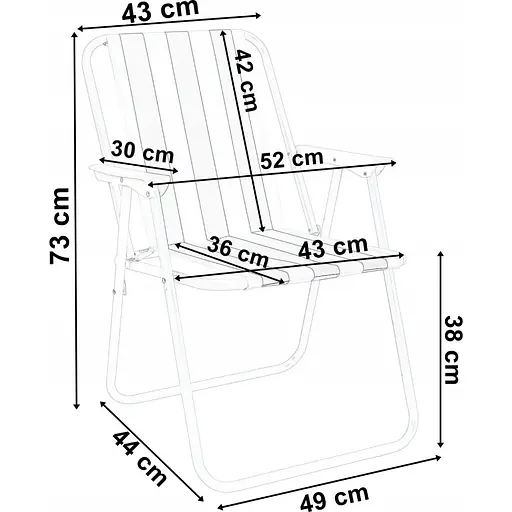 Стул Chomik Garden Line Picnic складной черный - фото 6