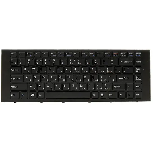 Клавiатура для ноутбука SONY EG чорний, чорний фрейм