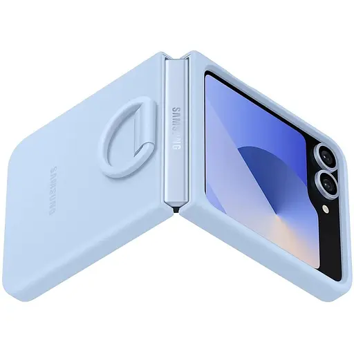 Оригінальний протиударний силіконовий чохол Samsung Silicone Case для Galaxy Z Flip6 Blue EF-PF741TLEGUA - фото 9