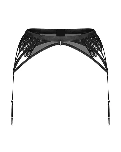 Пояс для панчох Obsessive Donarella M/L (чорний) - фото 6