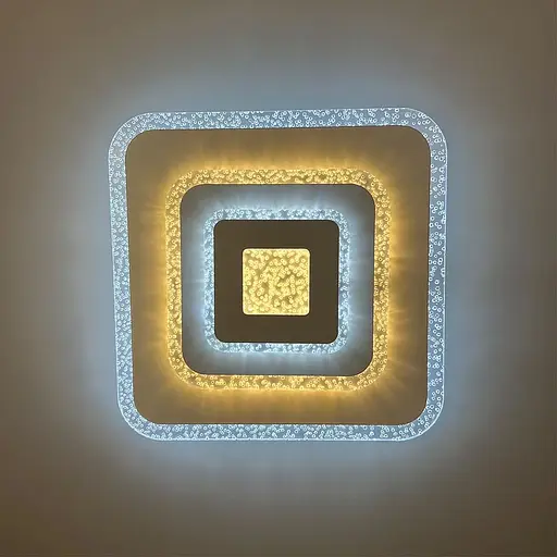 Cвітильник LED з прозорим акриловим розсіювачем 35х35 см | Line F | Арт. 2234-350 Q WT - фото 3