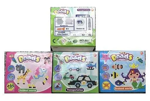 Аква мозаика С 55950, бусины, 4 узора, пинцет, лопатка, в коробке (6900067559500) Салатовый - фото 2