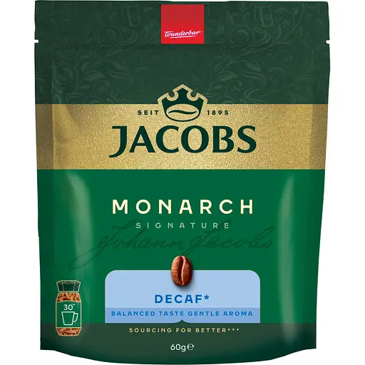Кава розчинна Jacobs Monarch без кофеїну 60 г (723038)