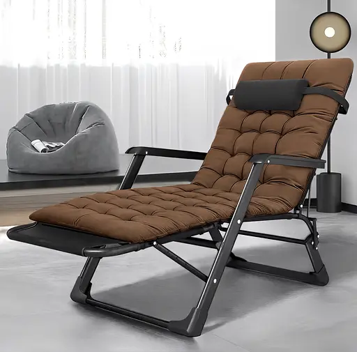 Розкладне крісло з подушкою Leobro Коричневий (LB-FCB-G1-BRN) - фото 2