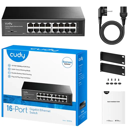 Комутатор Cudy GS1016 16-Port Gigabit Metal Switch - фото 3