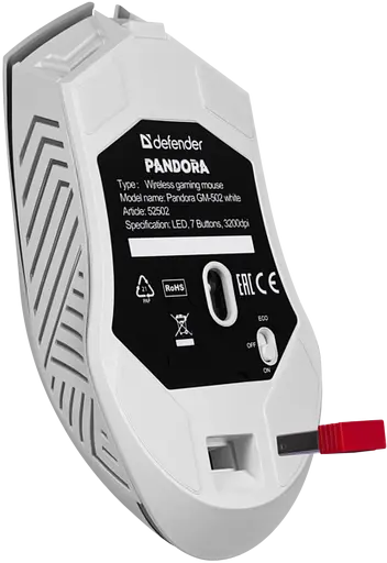 Миша Defender Pandora GM-502 White (52502) - фото 7