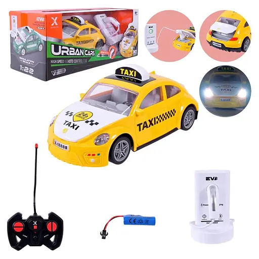 Машина на радиоуправлении, такси, аккумулятор, USB-зарядка, 35x13,2x12,9 см, KS-28Y (В ассортименте)