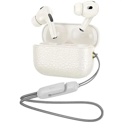 Бездротові вакуумні навушники Hoco Duke EQ9 Plus, true wireless, ANC, Noise Reduction, BT headset, BT5.3, 40mAh, 300mAh, 7h, 28h, milky white