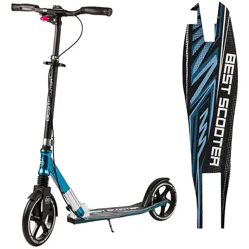 Самокат Best Scooter Чорно-блакитний 000255862