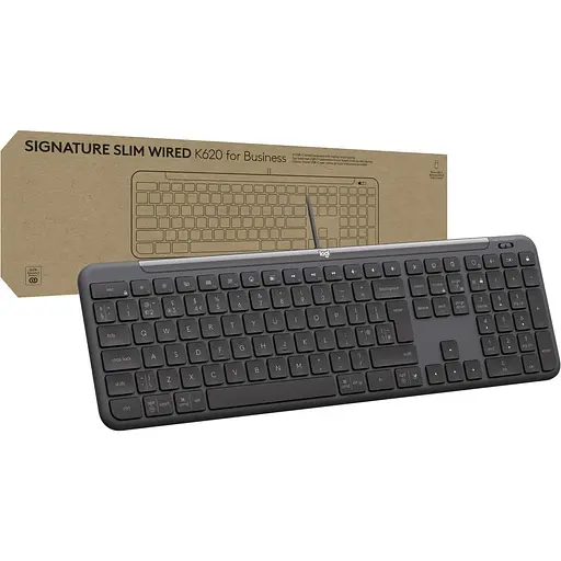 Клавіатура Logitech Signature Slim K620 Wired Keyboard for Business Graphite (920-013333) - фото 4