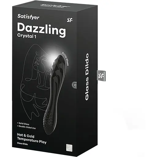 Стеклянный дилдо Satisfyer Dazzling Crystal 1 (Black) - фото 5