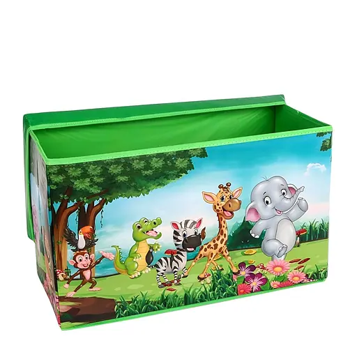 Текстильный ящик для игрушек C 68851-1 складной с рисунком зверей 31 х 60 х 35 см - фото 2