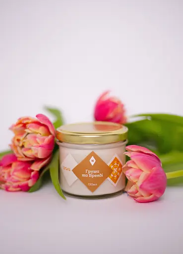 Свічка Груша та бренді 130 мл 15 год  Соєвий віск - фото 4