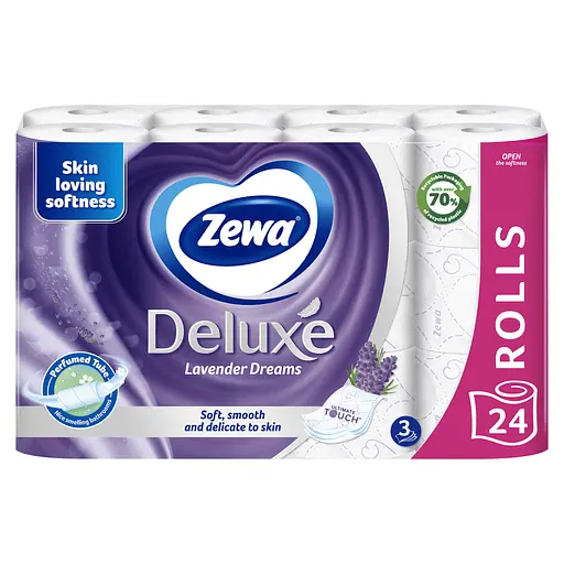 Туалетная бумага Zewa Deluxe Лаванда трехслойная 24 рулона - фото 2