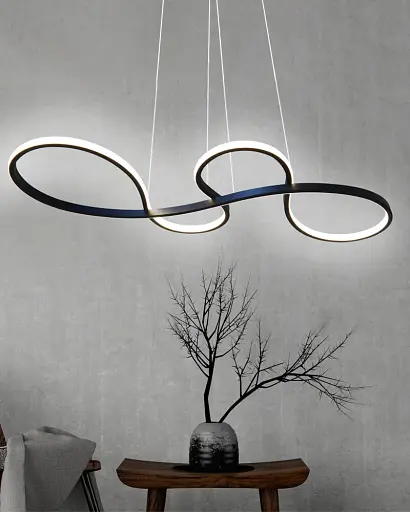 Подвесной светильник, люстра Goldlux 331090 Salsa LED 1x38W 4000K 5800Lm IP20 черный - фото 2