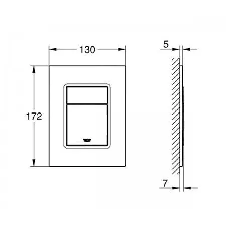 Клавіша змиву Grohe SKATE COSMOPOLITAN 37535000, Хром - фото 2
