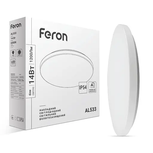 Світлодіодний накладний світильник Feron AL533 14Вт 6500K білий - фото 1