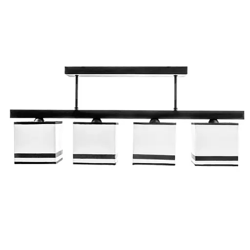 Люстра стельова Brille з абажуром E14 60W BK (BKL-620S/4)