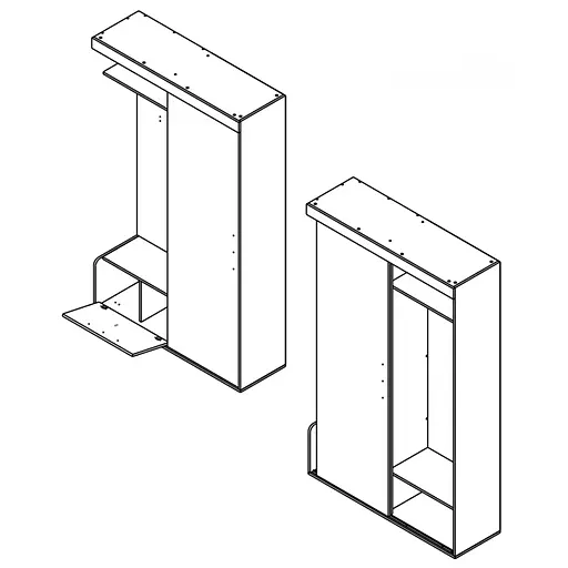 Прихожая со шкафом Гербор Агата SZF130 Ясень снежный (GRB-1411) - фото 2