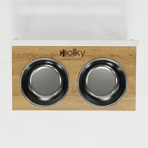 Hollky Flex M — миски на регульованій підставці для середніх собак (2 × 0.85 л) - фото 6